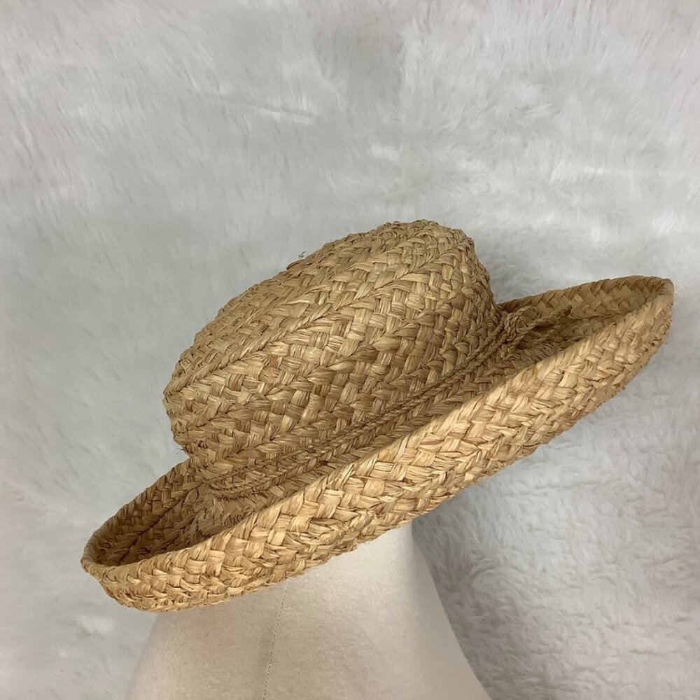 Helen Kaminski Australia Woven Straw Raffia Hat with Raffia Bow